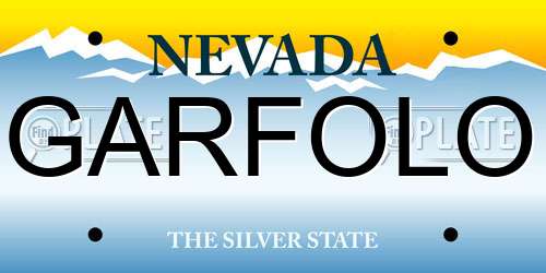GARFOLO Nevada License Plate