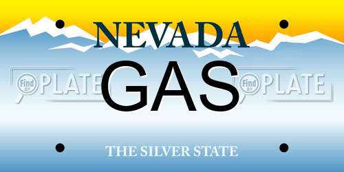 GAS Nevada License Plate