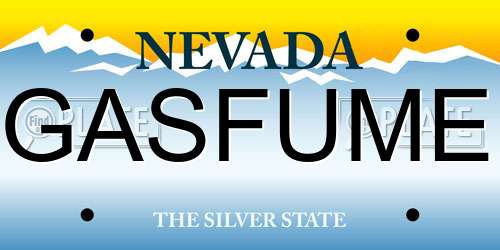 GASFUME Nevada License Plate