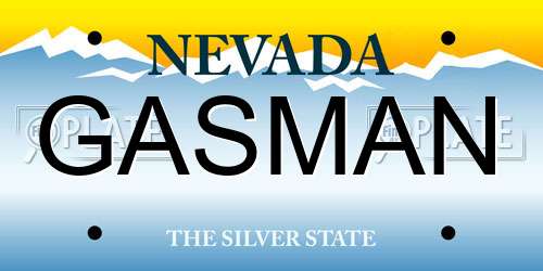 GASMAN Nevada License Plate
