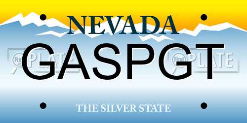 GASPGT Nevada License Plate
