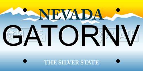 GATORNV Nevada License Plate