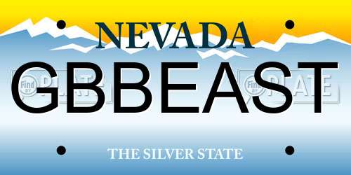 GBBEAST Nevada License Plate