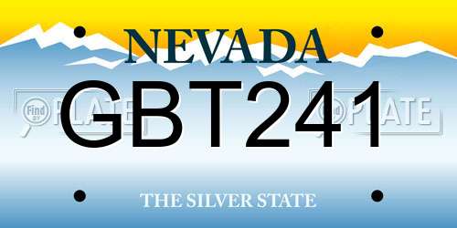 GBT241 Nevada License Plate