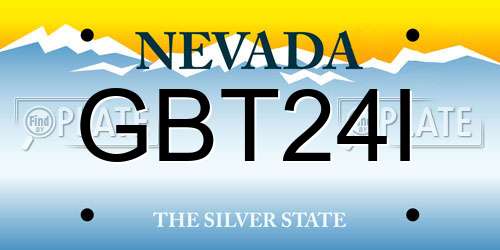 GBT24I Nevada License Plate