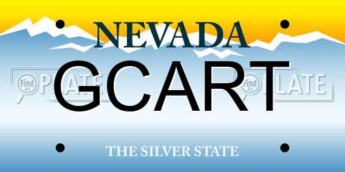 GCART Nevada License Plate