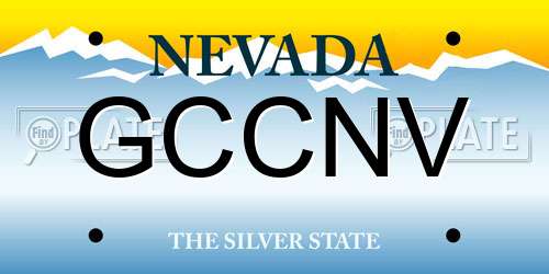 GCCNV Nevada License Plate