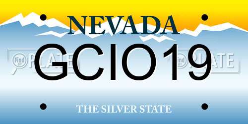 GCIO19 Nevada License Plate