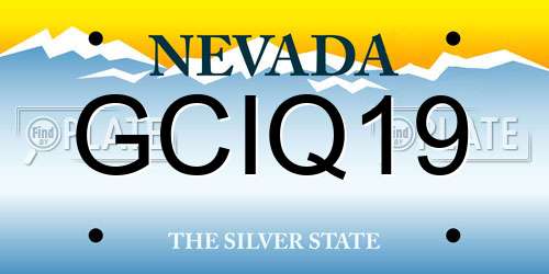 GCIQ19 Nevada License Plate