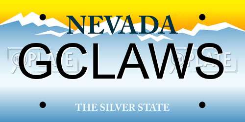 GCLAWS Nevada License Plate