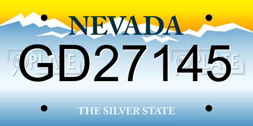 GD27145 Nevada License Plate