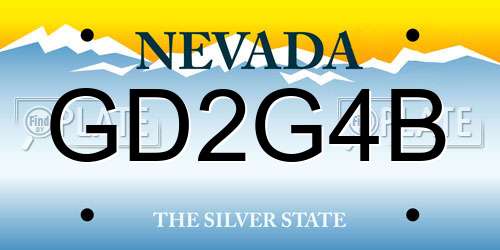 GD2G4B Nevada License Plate