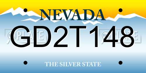 GD2T148 Nevada License Plate