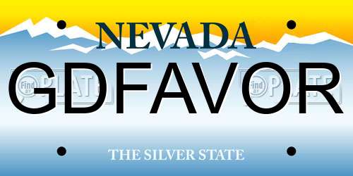 GDFAVOR Nevada License Plate