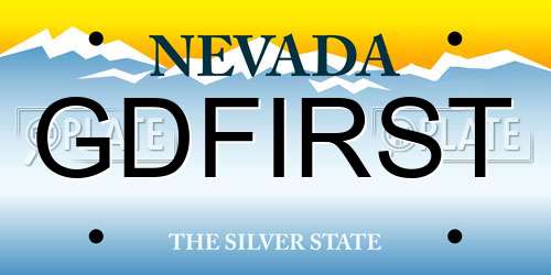 GDFIRST Nevada License Plate