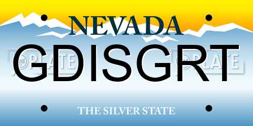 GDISGRT Nevada License Plate