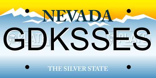 GDKSSES Nevada License Plate