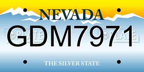 GDM7971 Nevada License Plate