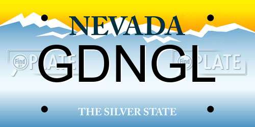 GDNGL Nevada License Plate