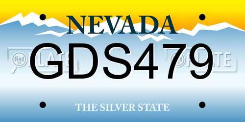 GDS479 Nevada License Plate