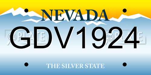 GDV1924 Nevada License Plate