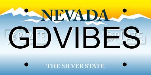 GDVIBES Nevada License Plate
