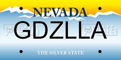GDZLLA Nevada License Plate