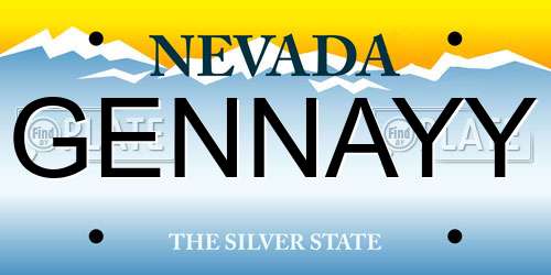 GENNAYY Nevada License Plate
