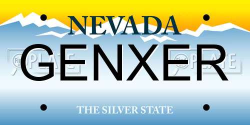 GENXER Nevada License Plate
