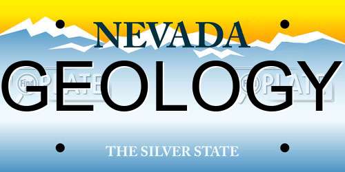 GEOLOGY Nevada License Plate