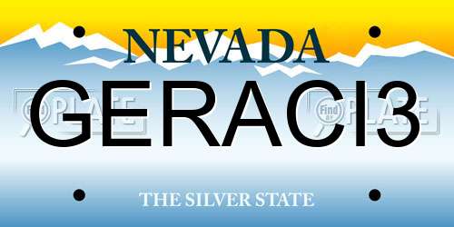 GERACI3 Nevada License Plate
