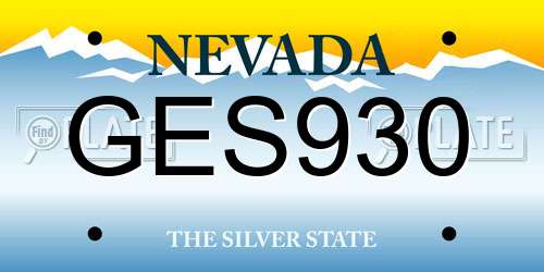 GES930 Nevada License Plate
