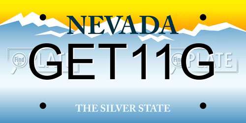 GET11G Nevada License Plate