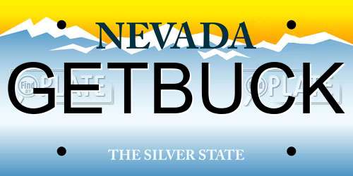 GETBUCK Nevada License Plate