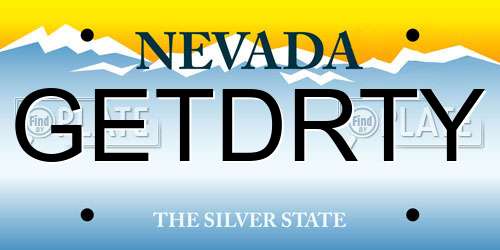 GETDRTY Nevada License Plate