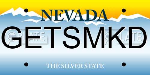 GETSMKD Nevada License Plate