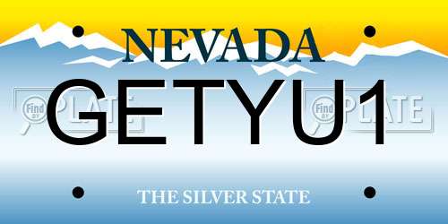 GETYU1 Nevada License Plate