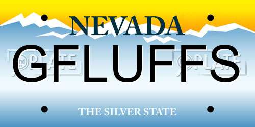 GFLUFFS Nevada License Plate