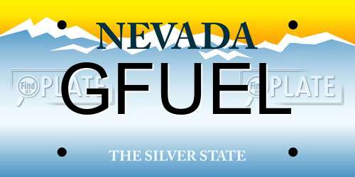 GFUEL Nevada License Plate