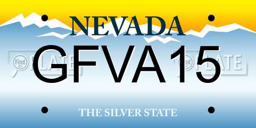 GFVA15 Nevada License Plate