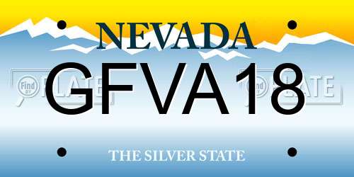 GFVA18 Nevada License Plate