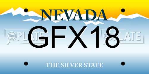 GFX18 Nevada License Plate