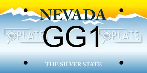 GG1 Nevada License Plate