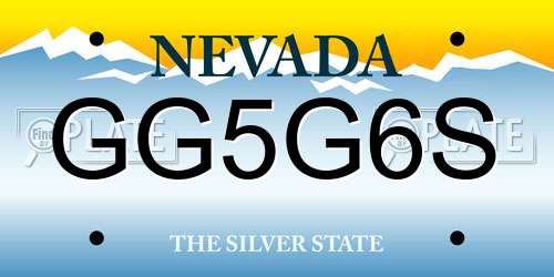 GG5G6S Nevada License Plate