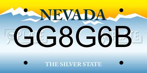 GG8G6B Nevada License Plate