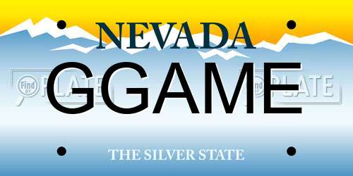 GGAME Nevada License Plate