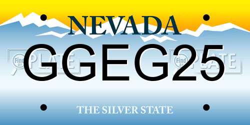 GGEG25 Nevada License Plate