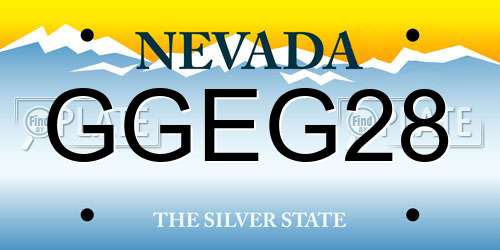 GGEG28 Nevada License Plate