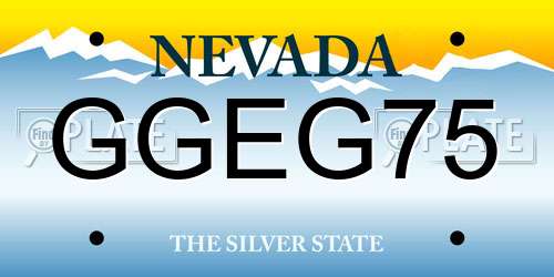 GGEG75 Nevada License Plate