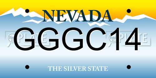 GGGC14 Nevada License Plate